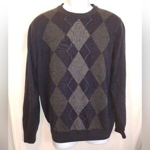 Dockers Men's Argyle Crew Neck Acrylic Sweater SZ S